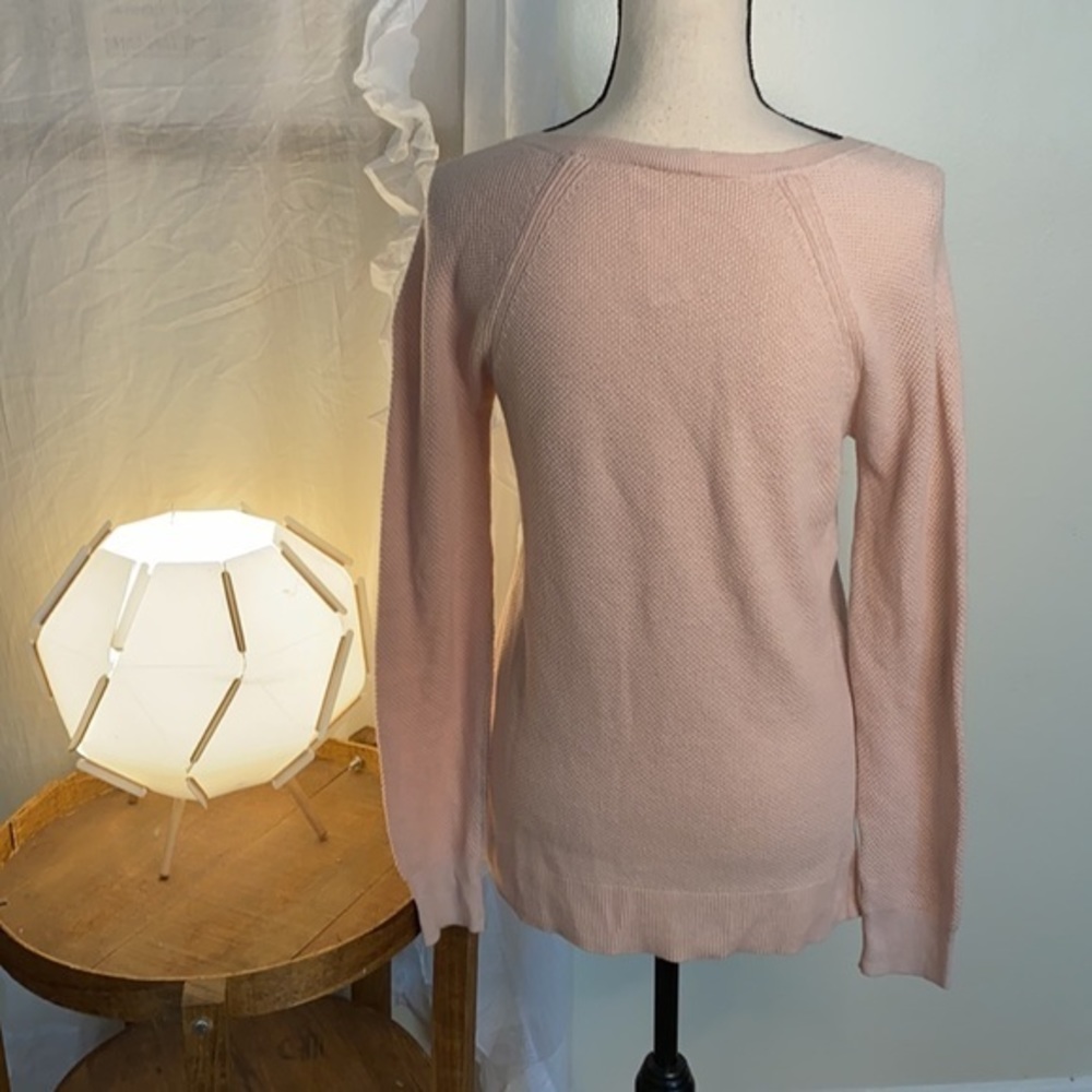 GAP‎ Factory Waffle Knit V-Neck Long Sleeve Top - Picture 5 of 7